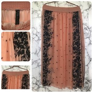 Magic Floral Pleated Maxi Skirt 3X